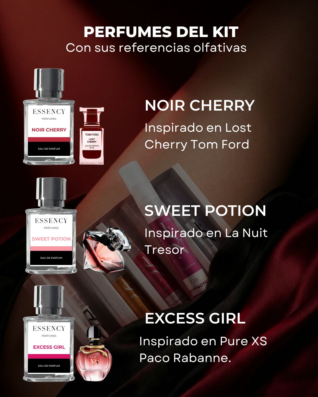 Kit de perfumes seductores femeninos