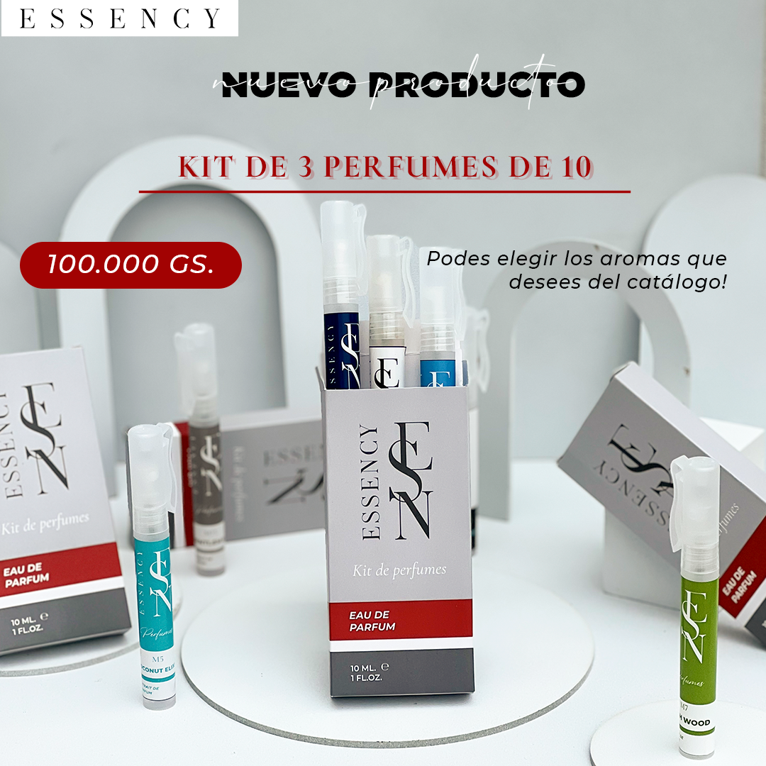 Kit de 3 perfumes personalizable.
