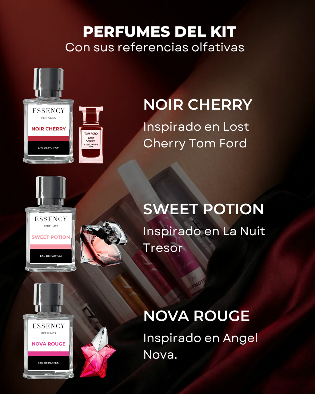 Kit de perfumes seductores femeninos