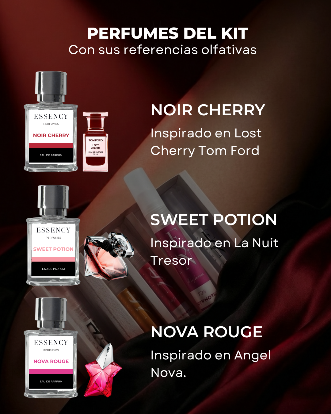 Kit de perfumes seductores femeninos