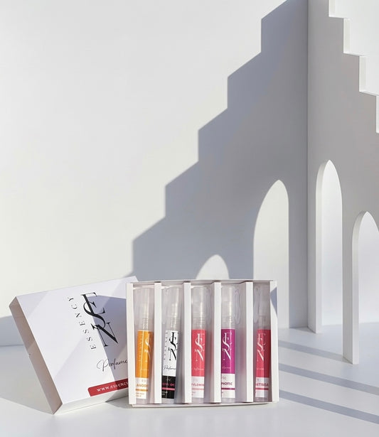 Kit de perfumes elegantes femeninos.