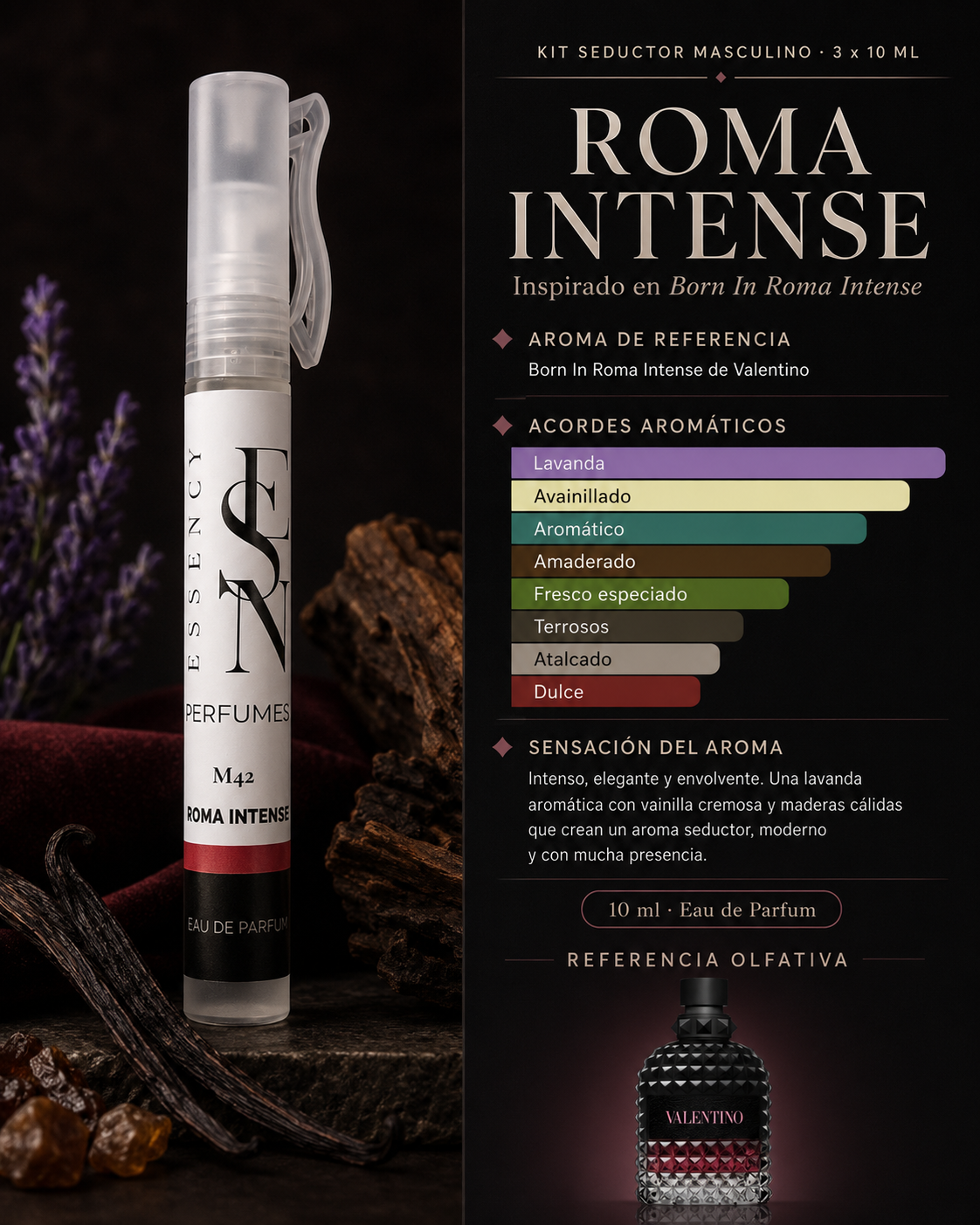 Kit de 3 perfumes seductores masculinos