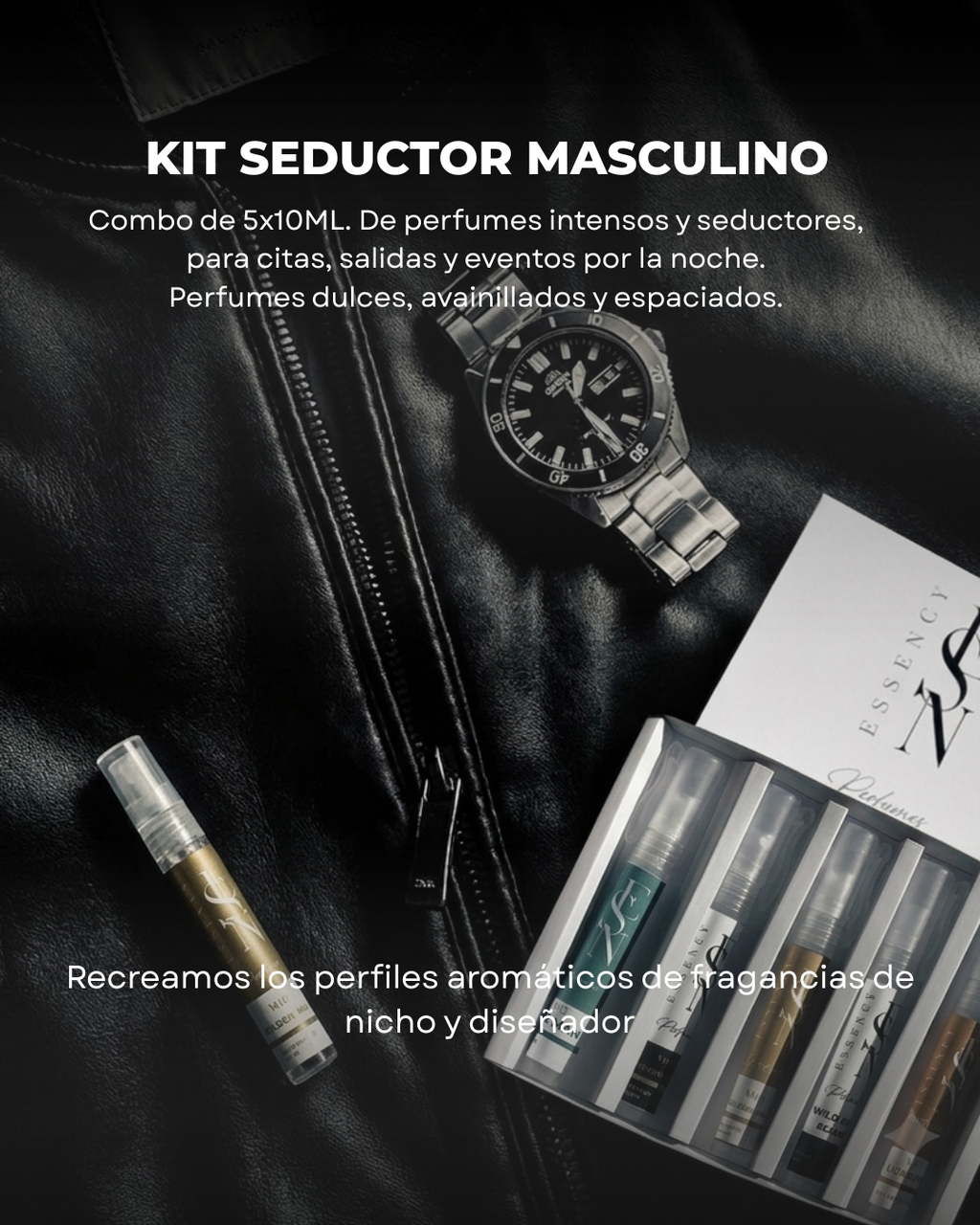 Kit de perfumes seductores masculinos