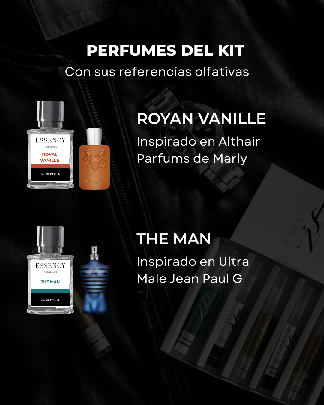Kit de perfumes seductores masculinos