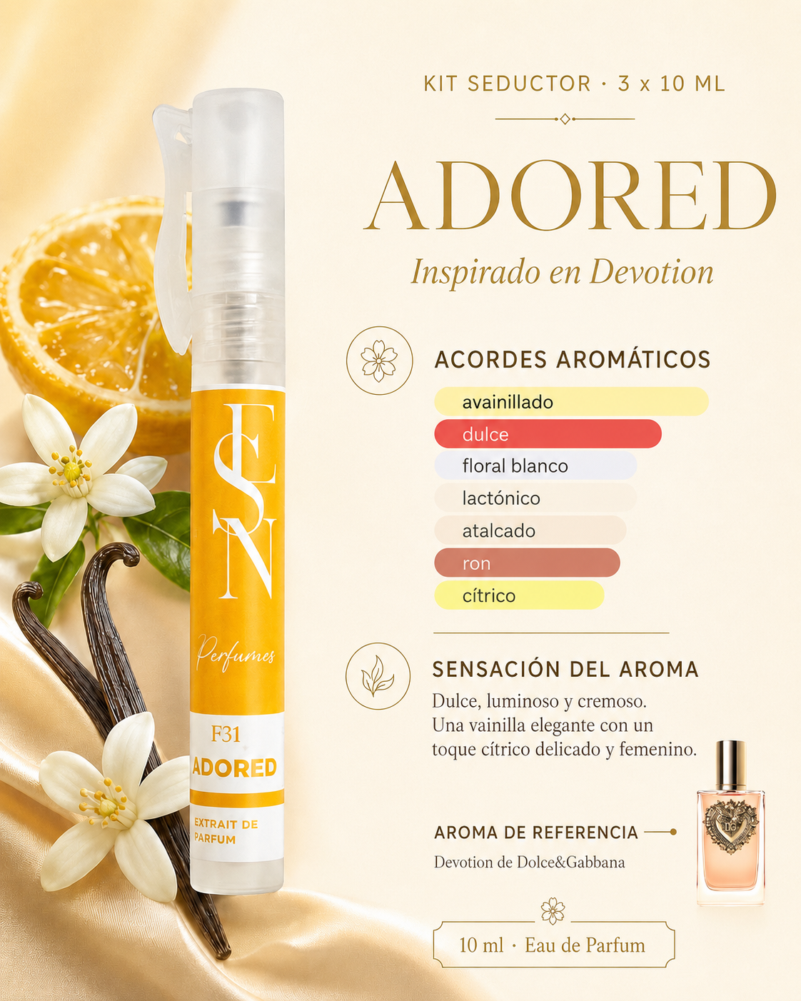 Kit de 3 perfumes seductores femeninos