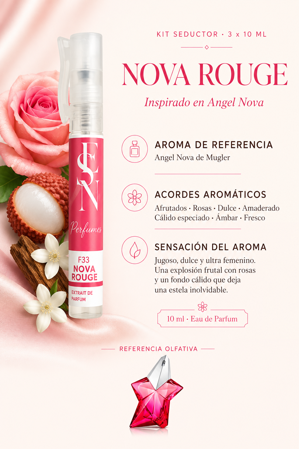 Kit de 3 perfumes seductores femeninos