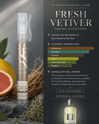 Kit de 3 perfumes elegantes masculinos