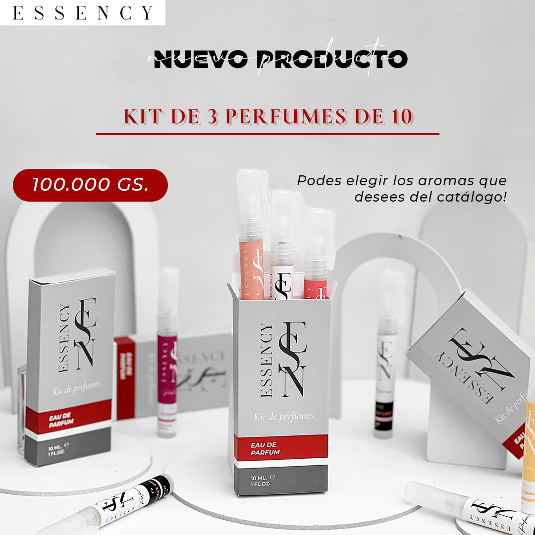Kit de 3 perfumes personalizable.