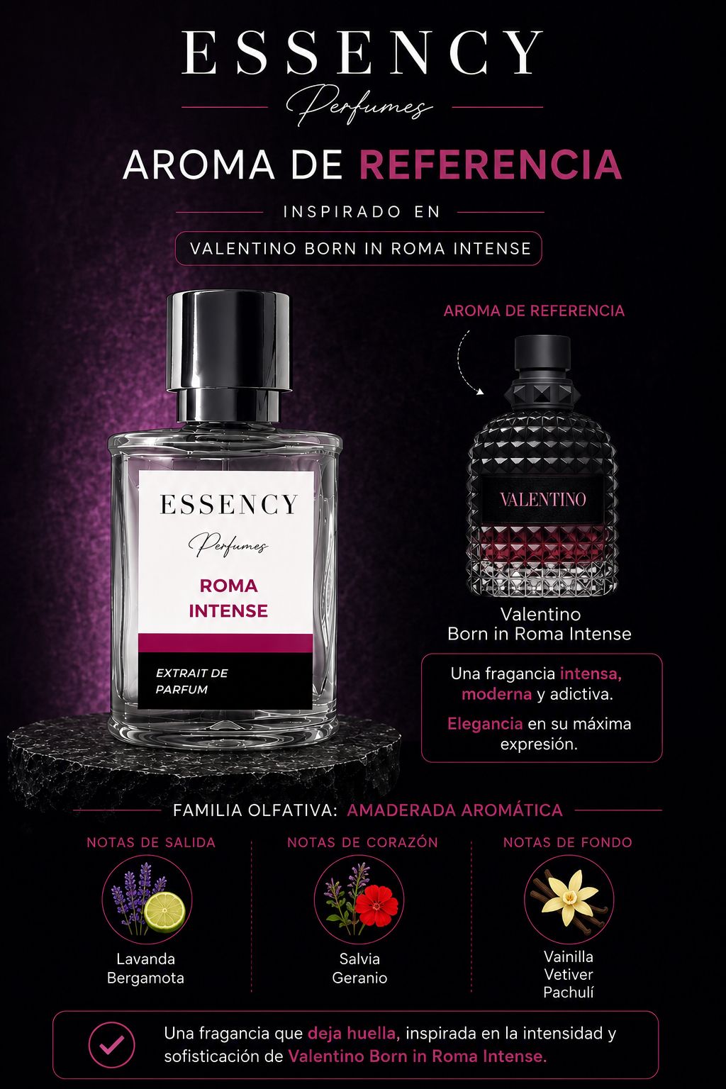 Roma Intense - Inspirado en Valentino Born in Roma.